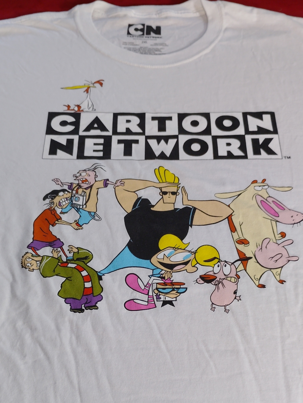 Cartoon Network White Graphic Tee with Multicolor Characters